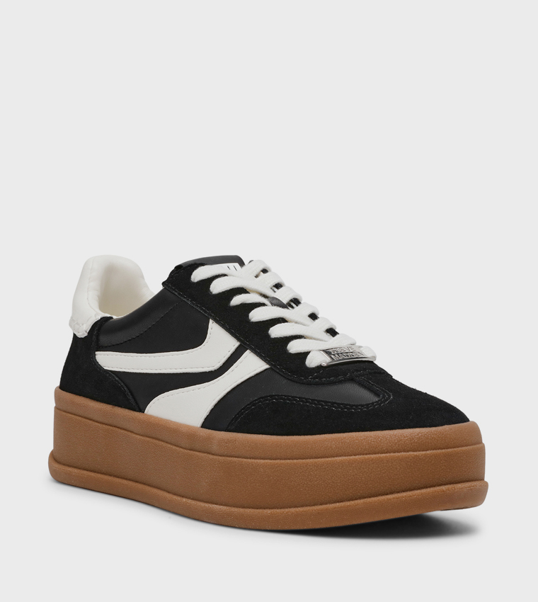 OFF-TRACK Lace Up Platform Sneakers