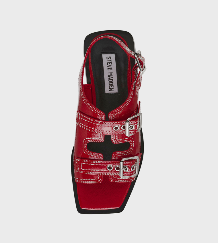 GEN Z Glossy Buckled Flat Sandals