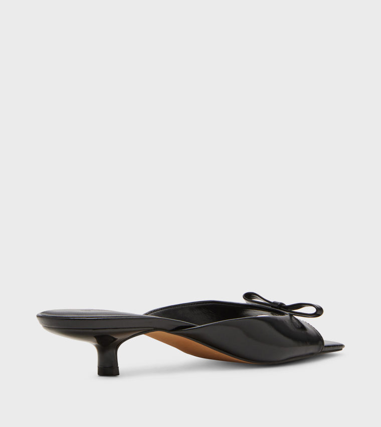 MEME Bow Detail Kitten Heel Sandals