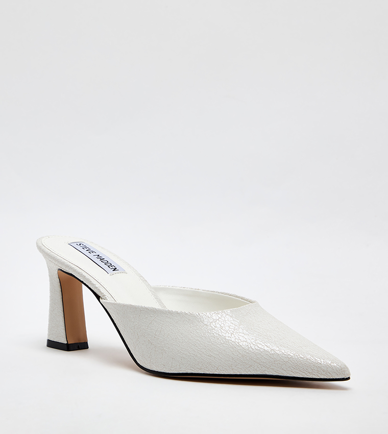 EMMIE Solid Pointed Toe Mule Pumps