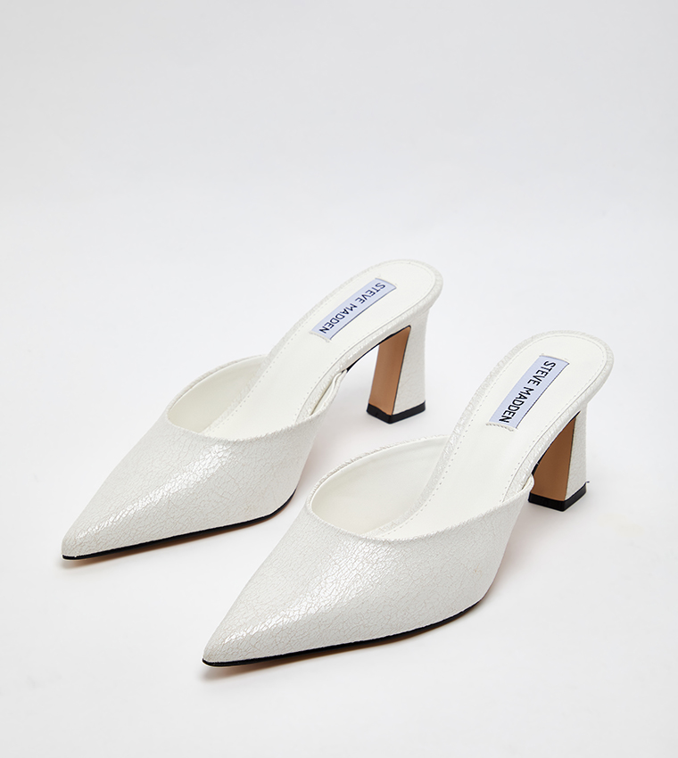 EMMIE Solid Pointed Toe Mule Pumps