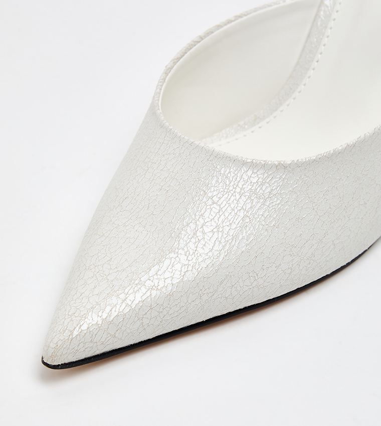 EMMIE Solid Pointed Toe Mule Pumps