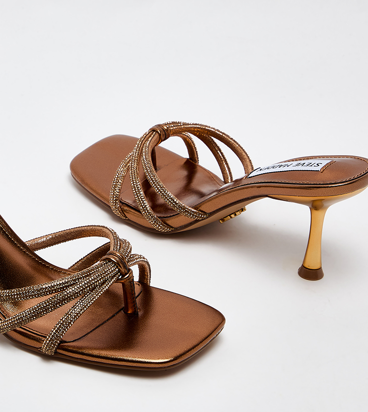 JAZZEE Embellished Strappy Heeled Sandals