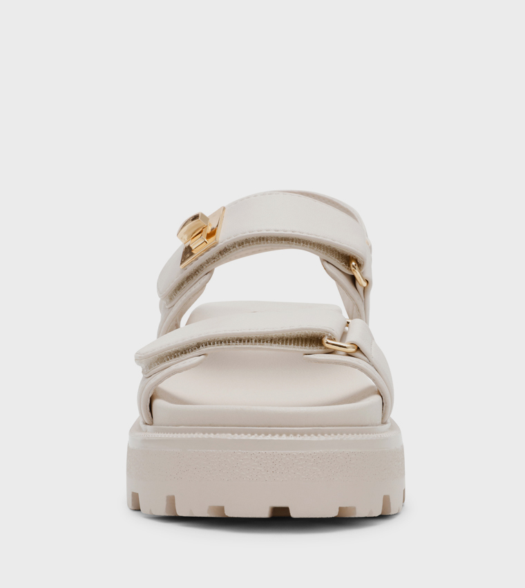 صندل بلاتفورم بحزام فيلكرو 