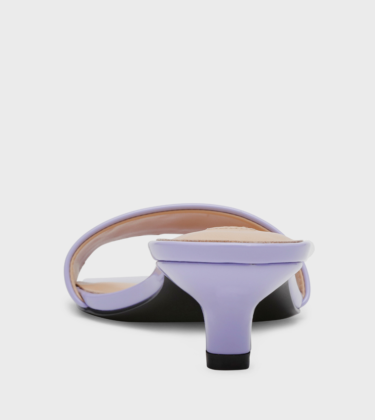 TILLI Square Toe Kitten Heel Sandals