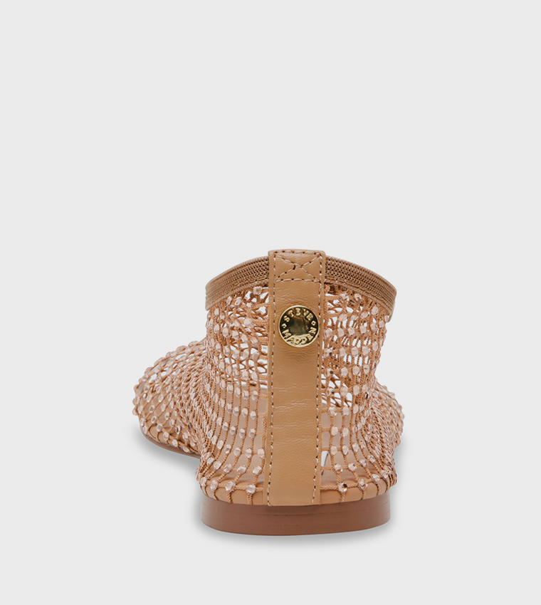 MINO-R Embellished Mesh Flat Shoes