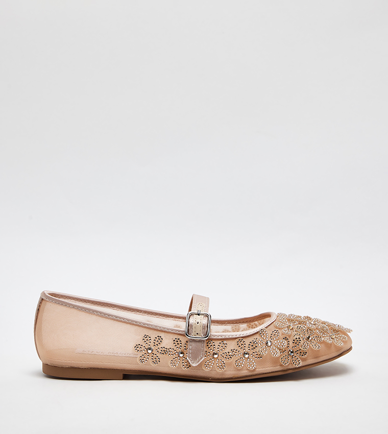 WILDLIFE Embellished Mesh Mary Janes