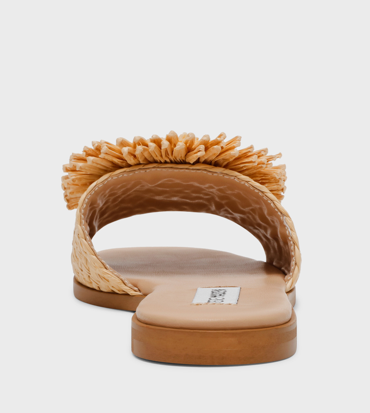KARAOKE Braided Open-Toe Flat Sandals