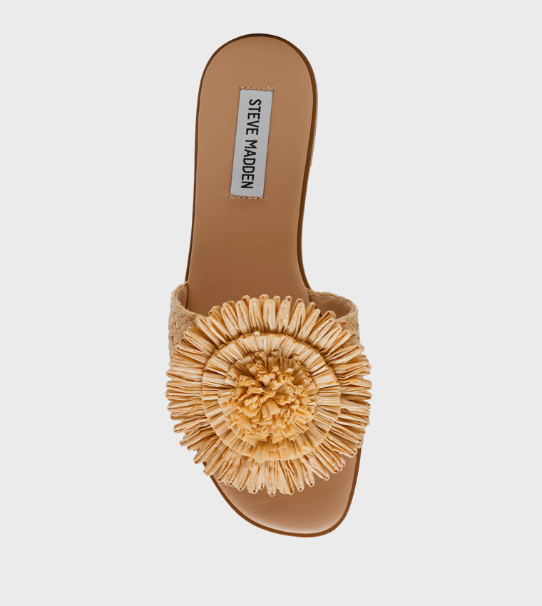 KARAOKE Braided Open-Toe Flat Sandals