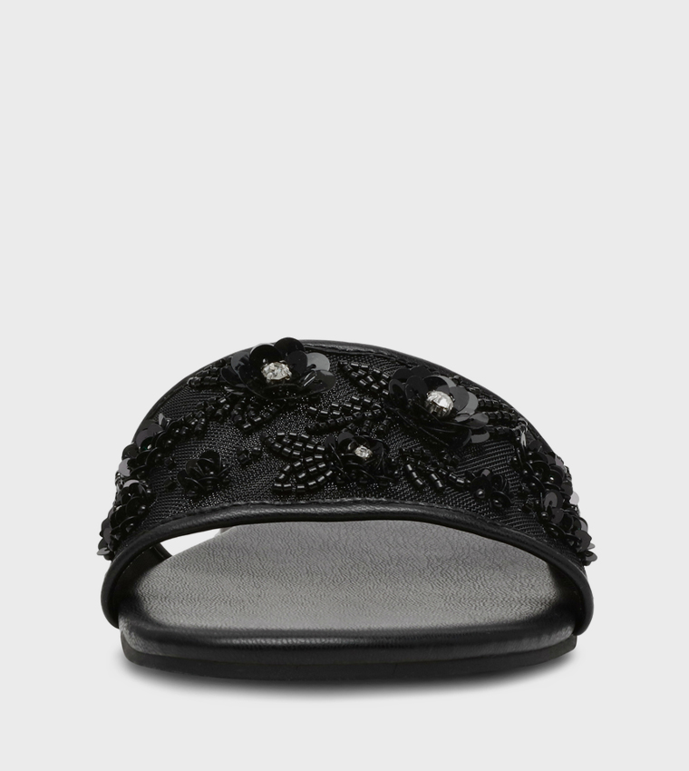 MIYAH Embellished Flat Sandals
