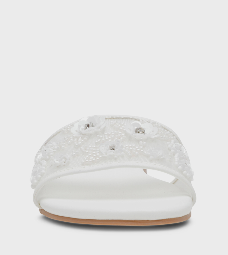 MIYAH Embellished Flat Sandals