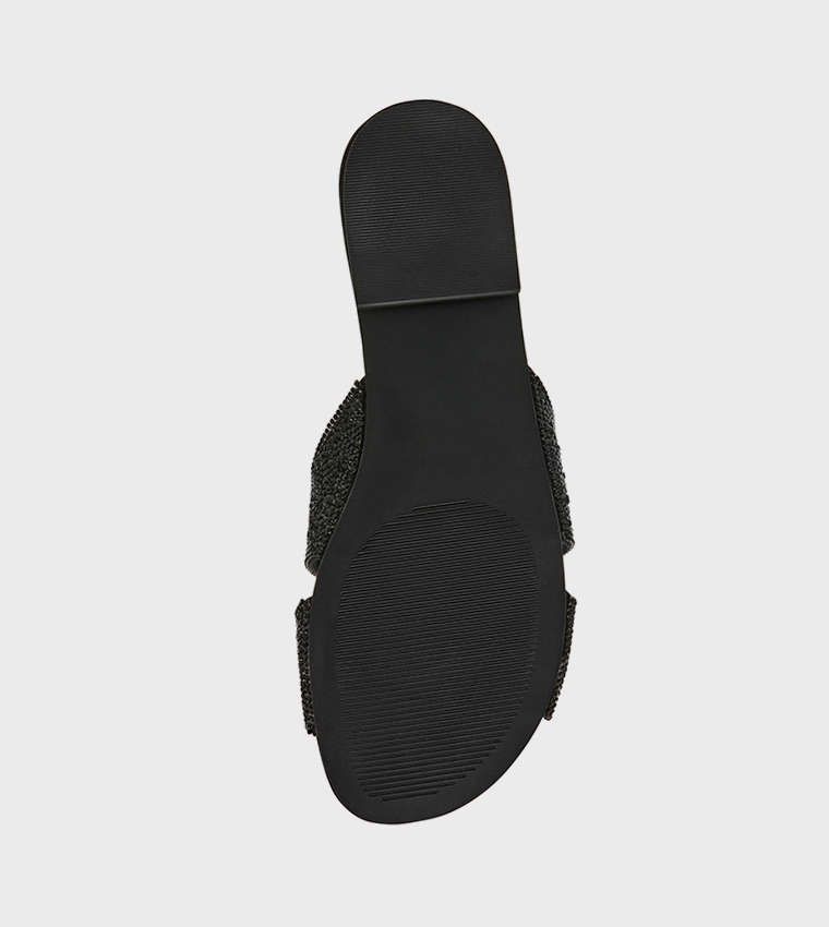 MUSA Embellished Flat Sandals