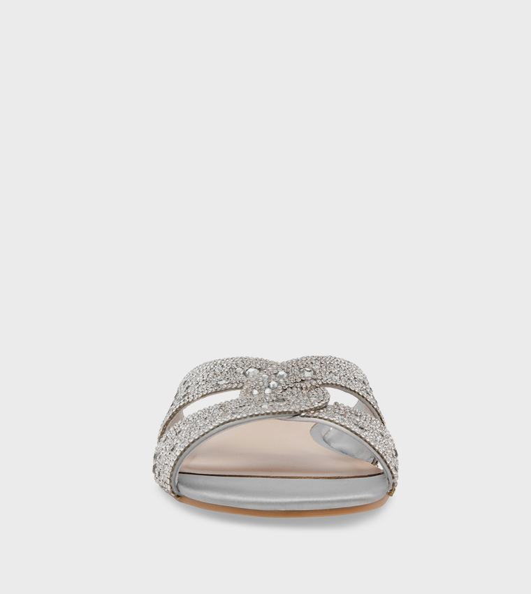 MUSA Embellished Flat Sandals