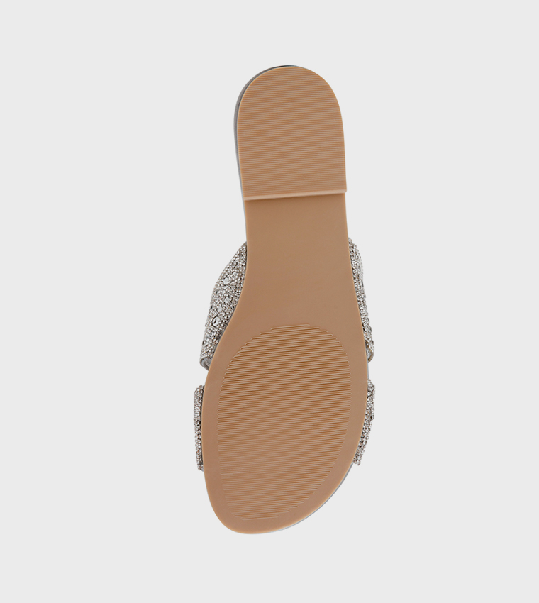 MUSA Embellished Flat Sandals
