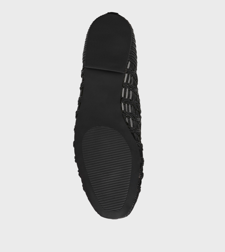 WARM-UP Textured Round Toe Ballerinas