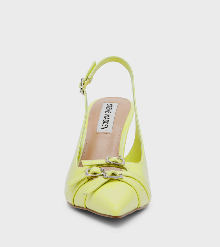LOOKOUT Textured Pointed-Toe Slingback Pumps