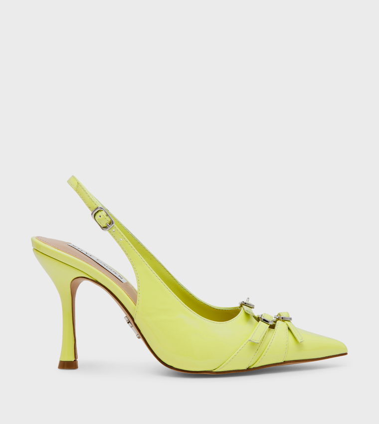 LOOKOUT Textured Pointed-Toe Slingback Pumps