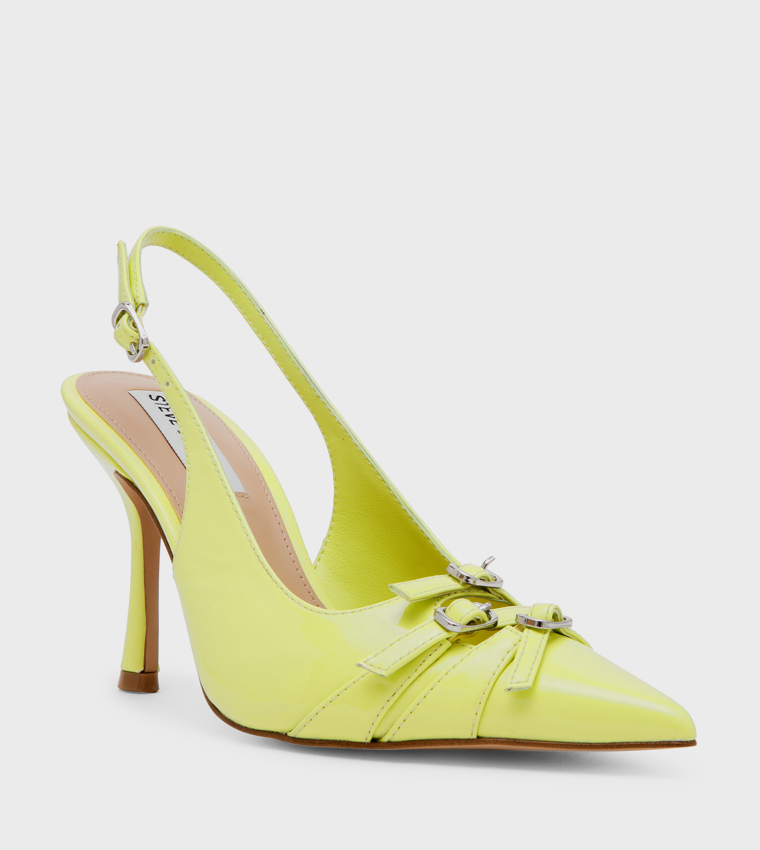 LOOKOUT Textured Pointed-Toe Slingback Pumps