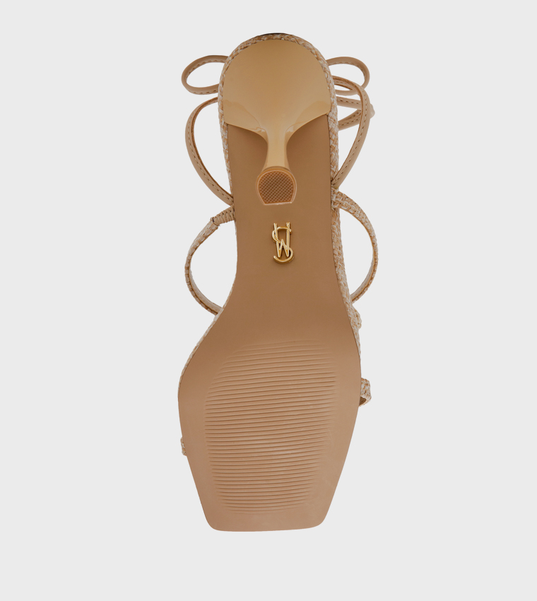 Steve Madden Sandali Con Zeppa In Sughero Donna – Modello Roselita – Suola Sintetica – Beige
