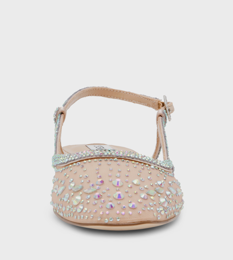 BALLROOM Embellished Low Heel Pumps