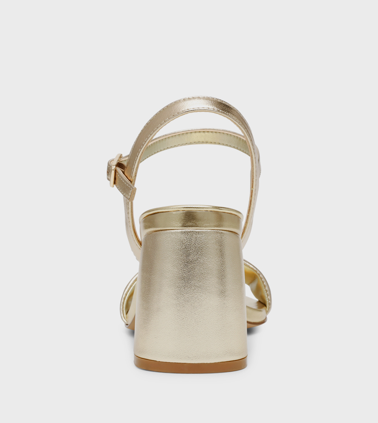 LAYNEY Textured Block Heeled Sandals