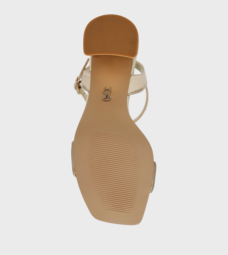 LAYNEY Textured Block Heeled Sandals