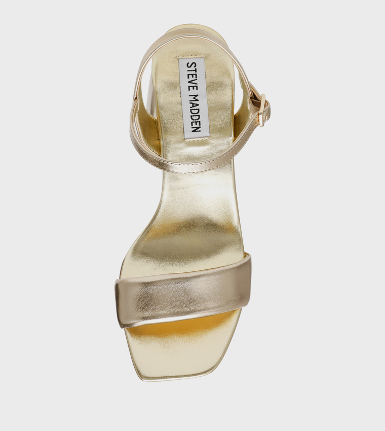 LAYNEY Textured Block Heeled Sandals