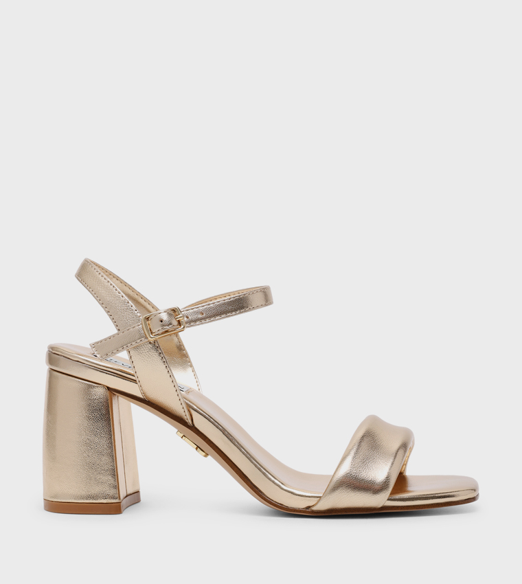 LAYNEY Textured Block Heeled Sandals