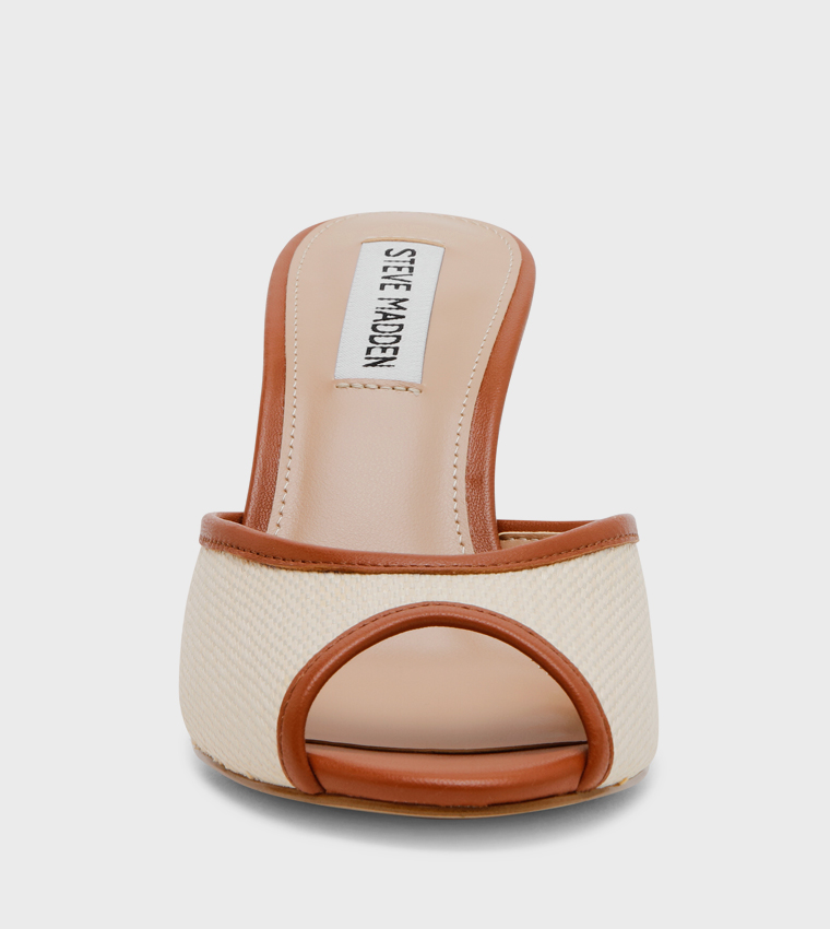 RINGSIDE Textured Peep-Toe Heeled Sandals