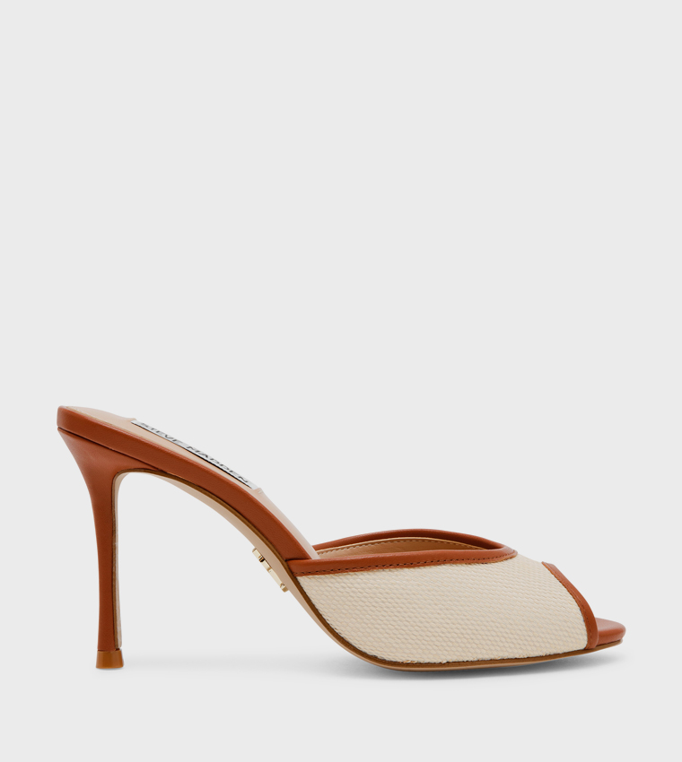 RINGSIDE Textured Peep-Toe Heeled Sandals