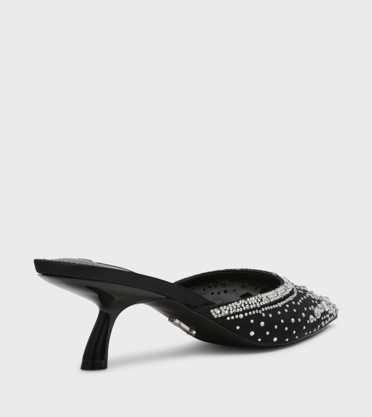 MARNEY Embellished Heeled Mule Pumps