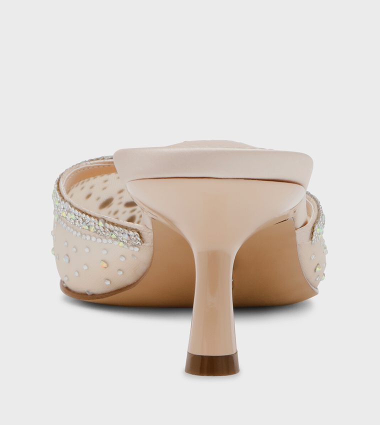 MARNEY Embellished Heeled Mule Pumps