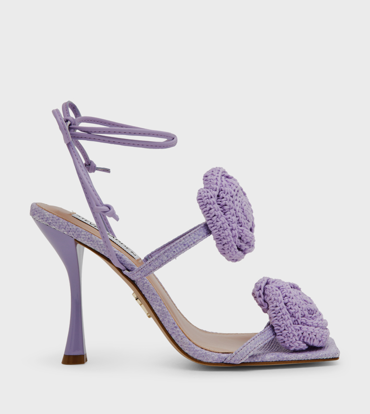 ROSALITA Appliqued Ankle Strap Heeled Sandals