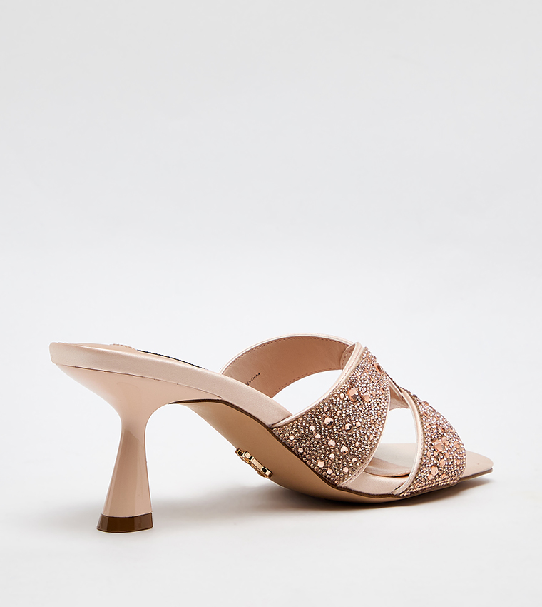 INSTEP Embellished Heeled Sandals