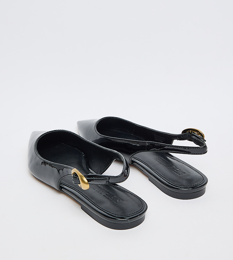 OTTIE Pointed Toe Slingback Flat Shoes
