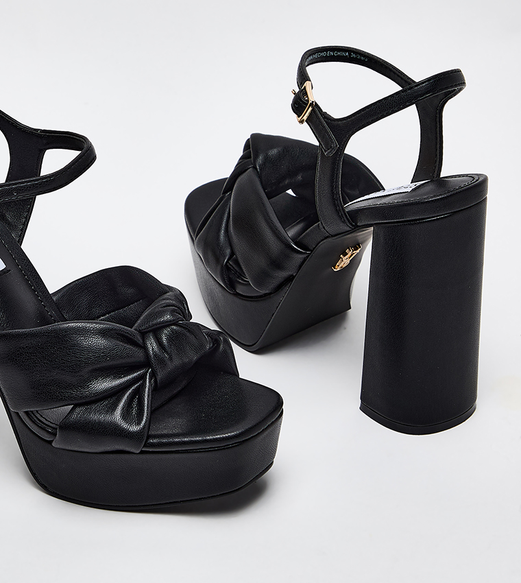 LEVONA Ankle Strap Platform Heel Sandals