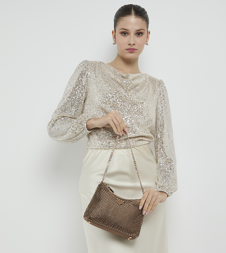 ZALINA Embellished Shoulder Bag