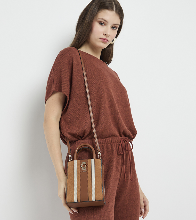 ERENIA Striped Mini Tote Bag