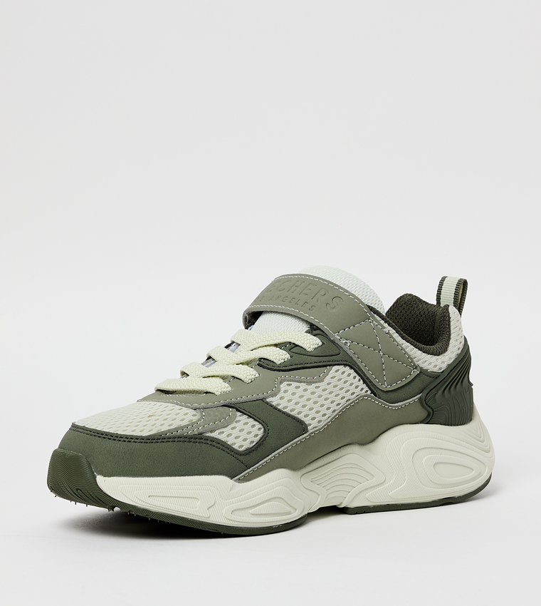 MEGA-QUAKE Color Block Velcro Sneakers
