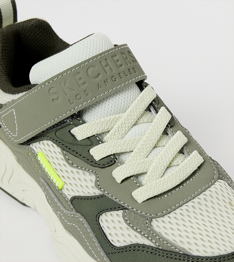 MEGA-QUAKE Color Block Velcro Sneakers