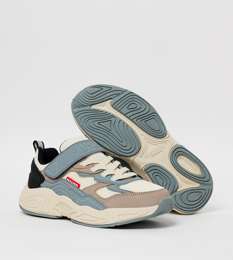 MEGA-QUAKE Color Block Velcro Sneakers