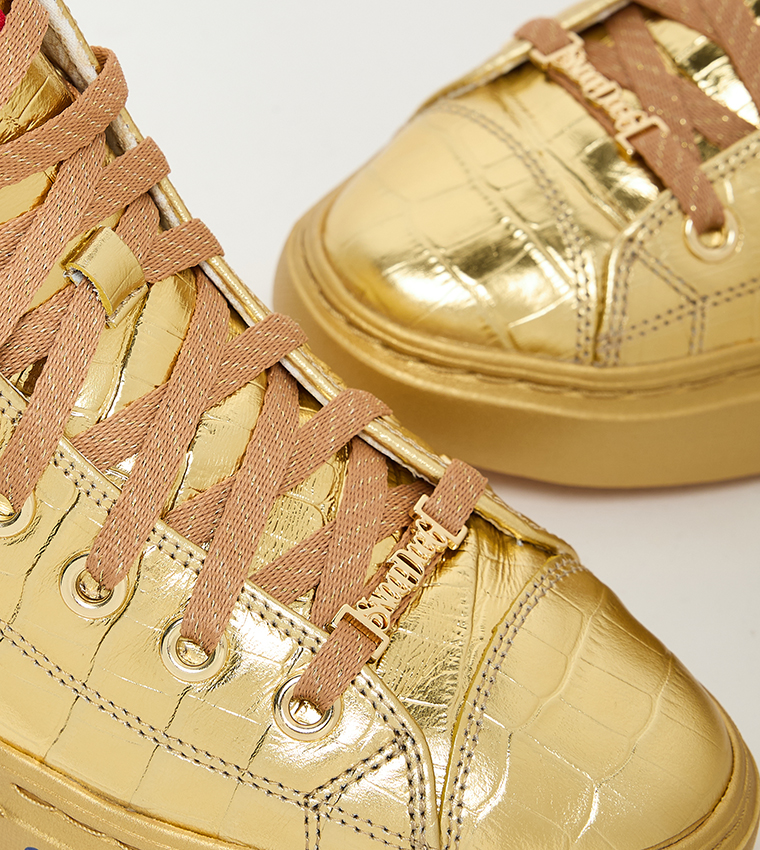 SNOOP ONE Textured Mid-Top Sneakers