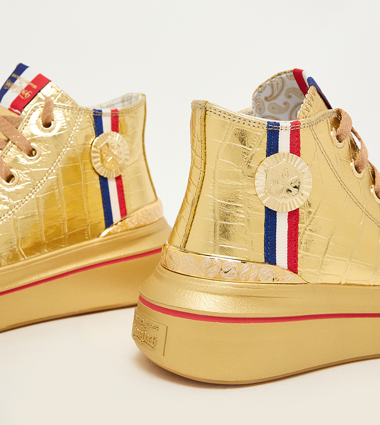 SNOOP ONE Textured Mid-Top Sneakers