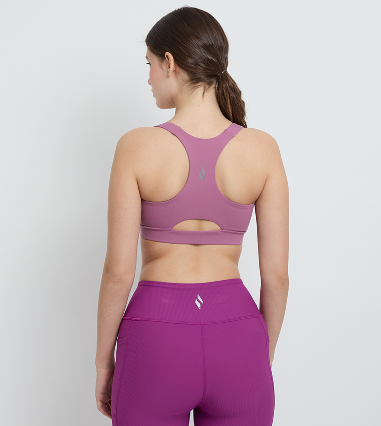 GO WALK Front-Zipper Sports Bra