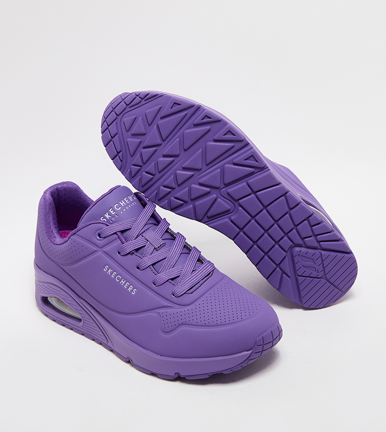 UNO Logo Print Lace-Up Sneakers