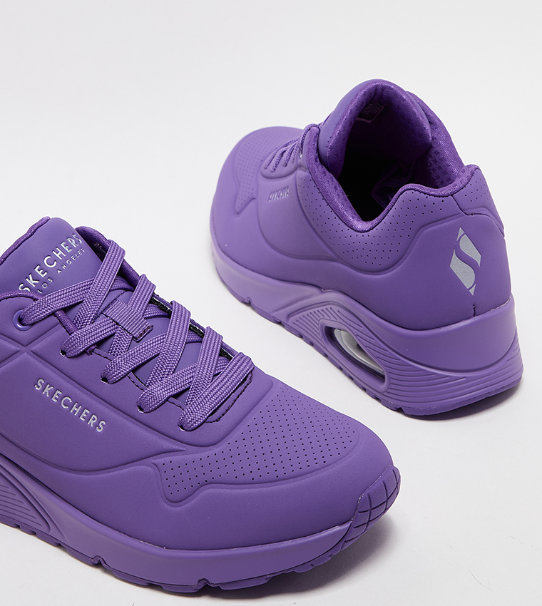 UNO Logo Print Lace-Up Sneakers