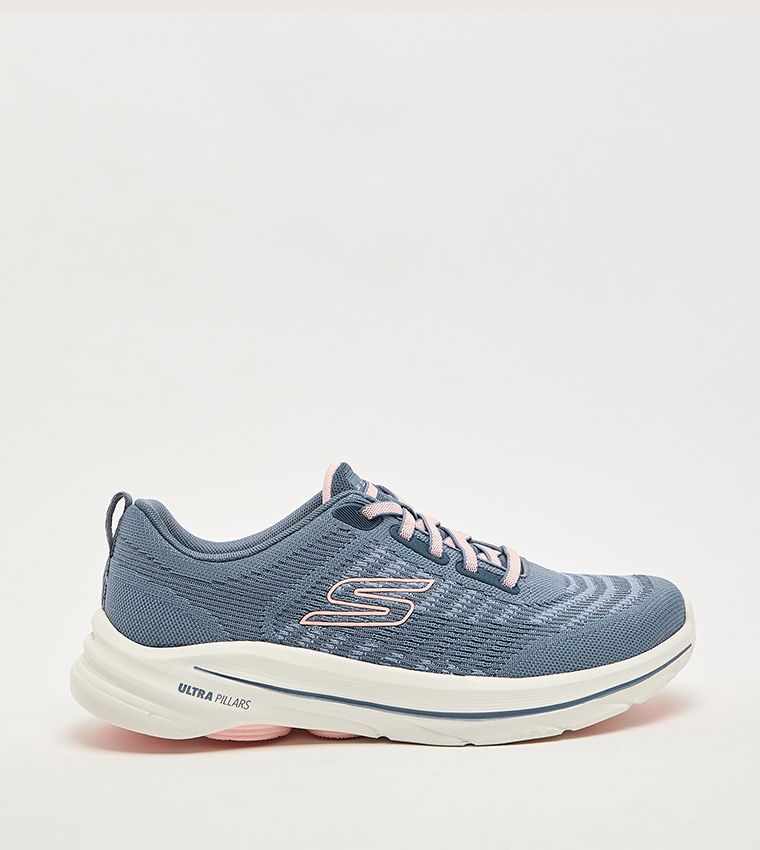 GO WALK 8 Textured Lace-Up Shoes