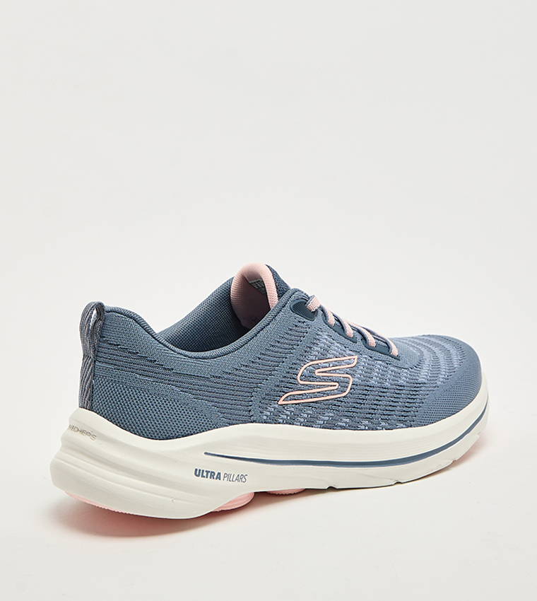 GO WALK 8 Textured Lace-Up Shoes