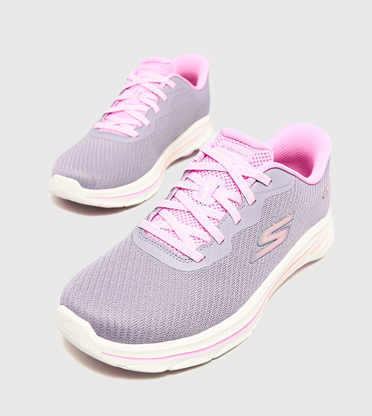 GO WALK 8 Textured Lace-Up Shoes