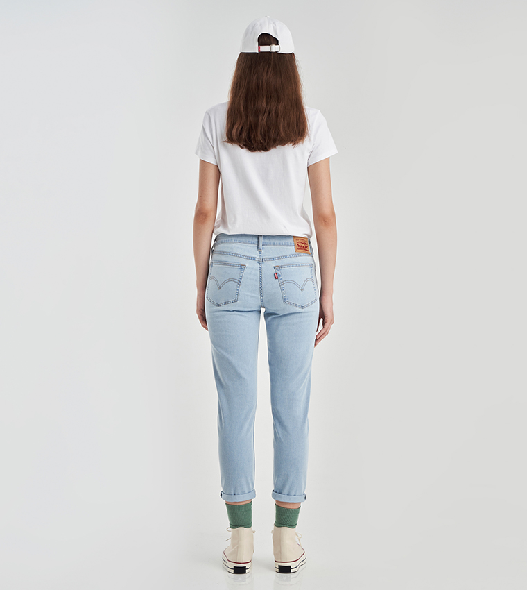 Mid-Rise Boyfriend Jeans